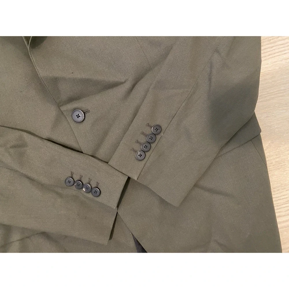 Theory Traceable‎ Wool Twill Sport Coat Jacket Mens 42R Green 2 Button